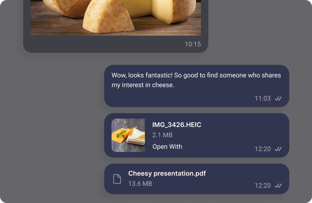 Encrypted attachments