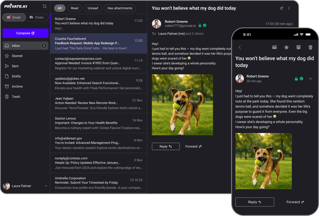 Fully encrypted email on every device